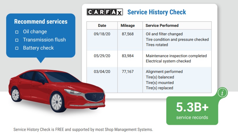 CARFAX Service History Check